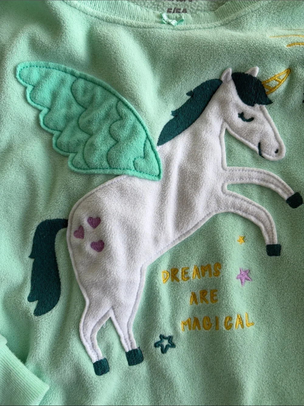 Carter's Mint Green & Lavender Unicorn Pajama Set Size 5T